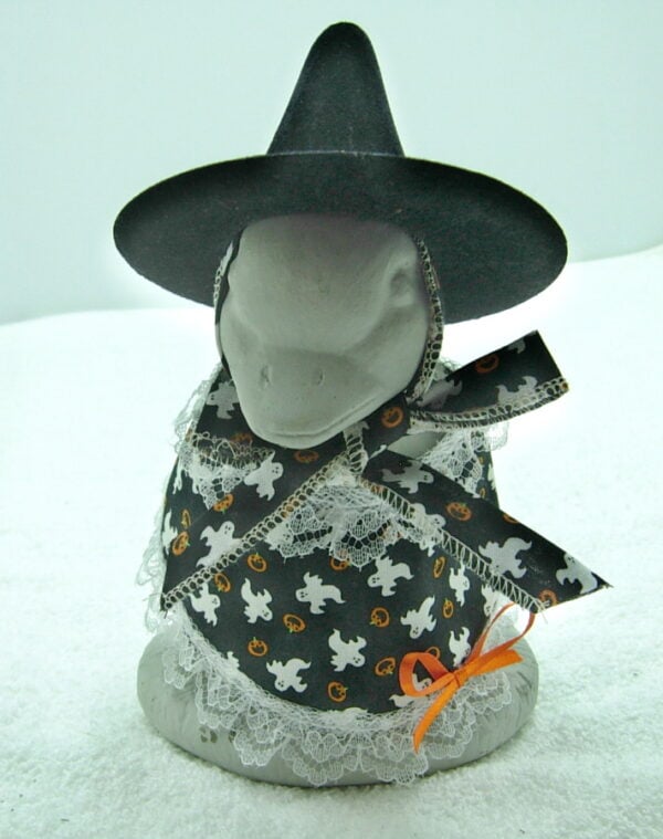 Halloween ghost w pumpkins witch outfit for BABY 6" house goose