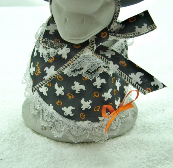 Halloween ghost w pumpkins witch outfit for BABY 6" house goose - Image 2