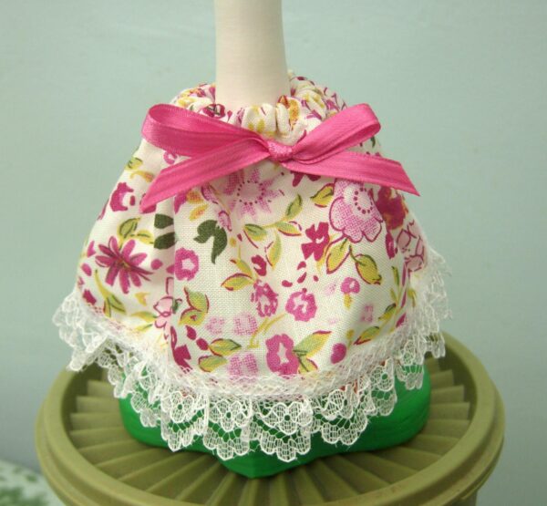 Summer bright pink flowers outfit for 7" desk goose or tiny or mini geese - Image 3