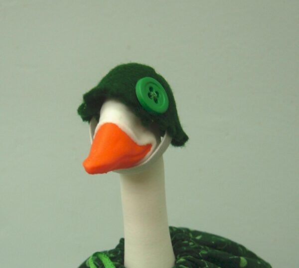 St Patrick's Day outfit for 7" 3d printer goose shamrocks on green - Image 4