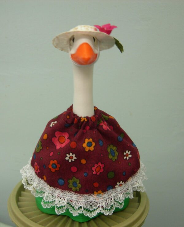 Summer fun flowers outfit for 7" 3d printer desk or office goose