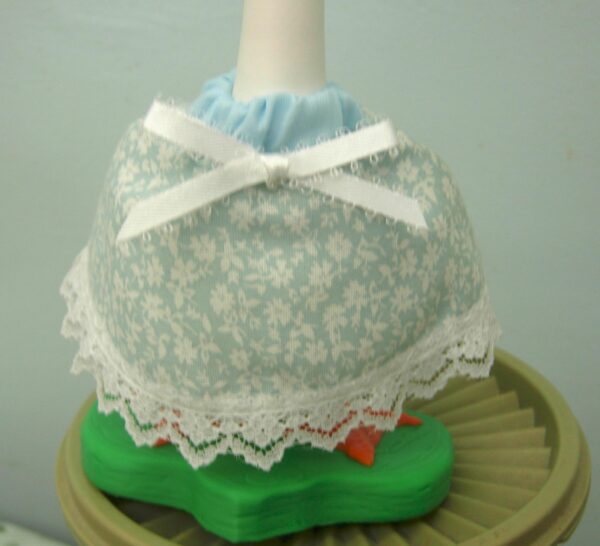 Summer white flowers on blue outfit for 7" tiny or mini desk goose - Image 2