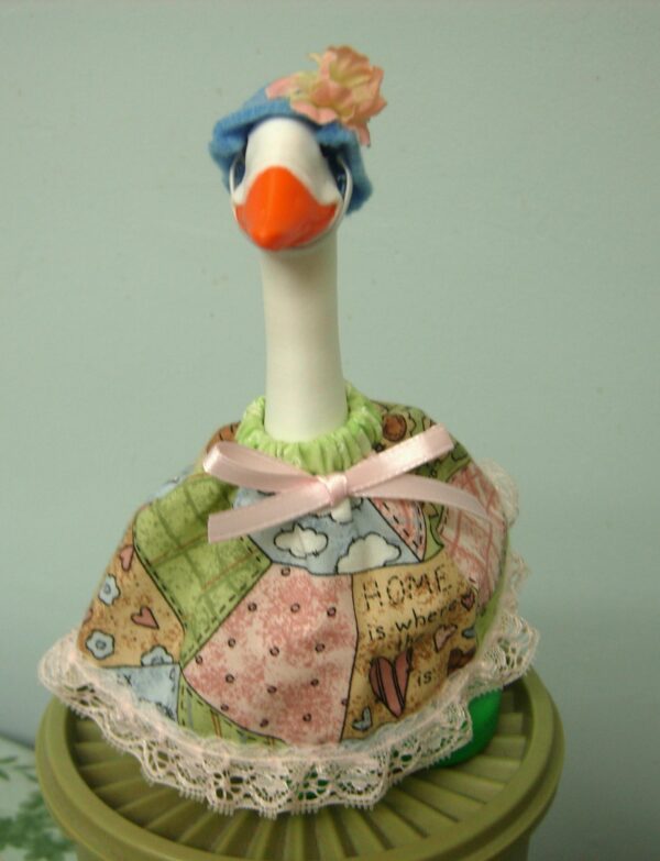 Summer patchwork outfit for 7" tiny or mini desk goose
