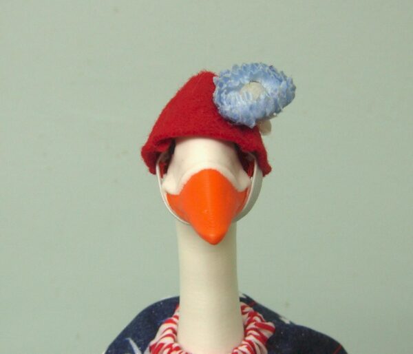 Patriotic fireworks bursts outfit for 7" desk or office geese - Image 2