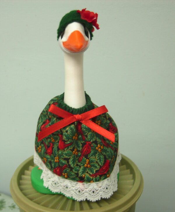 Winter tiny cardinals outfit for 7" 3d printer desk or office goose